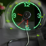 USB LED Clock Fan – Adjustable Mini Desktop Fan with Time Display & Night Light
